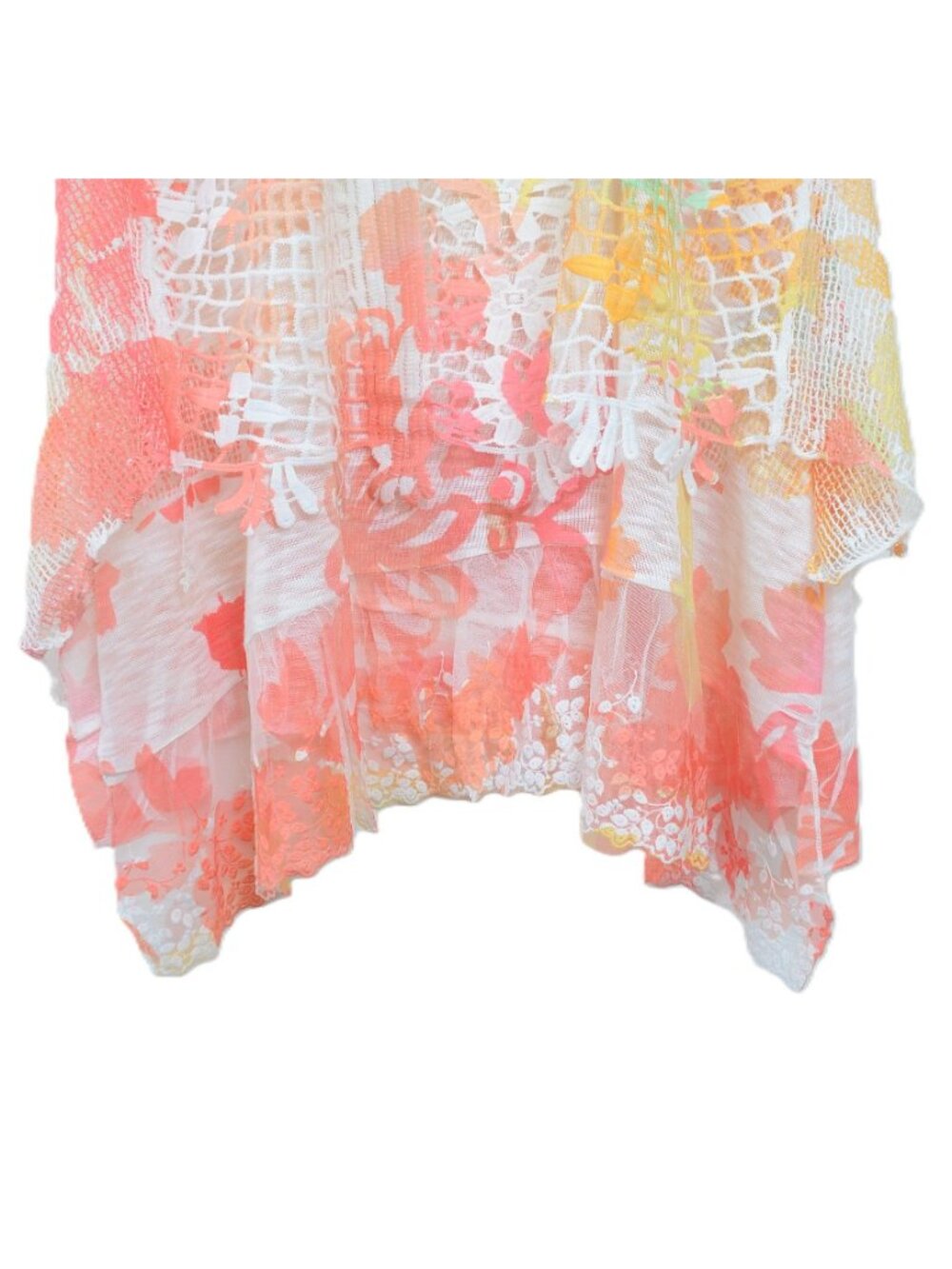 Avenue PLUS 22/24 Beachy Crochet Layered Cover-Up Sleeveless Tank Top Blouse - Picture 7 of 11